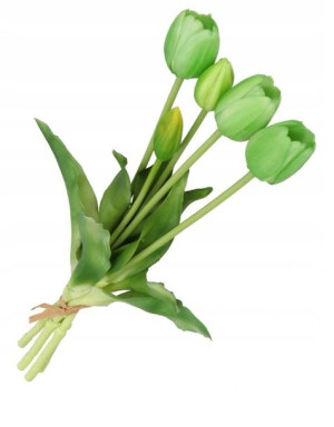 Tulipany Bukiet Tulipanów Kwiaty Gumowe 40cm 5gał