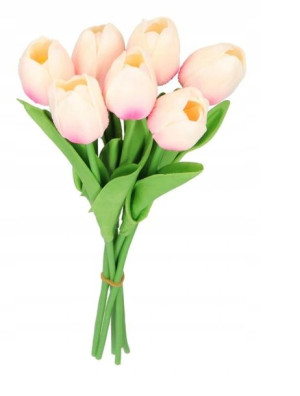 Tulipany Bukiet Tulipanów Kwiaty Gumowe 7gał 34cm