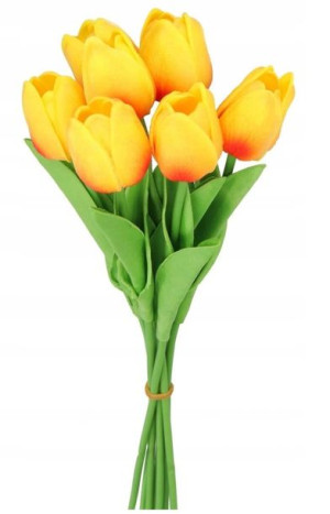 Tulipany Bukiet Tulipanów Kwiaty Gumowe 7gał 34cm