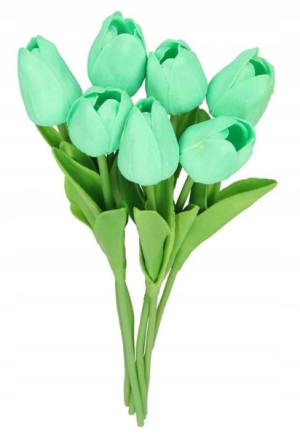 Tulipany Bukiet Tulipanów Kwiaty Gumowe 7gał 34cm