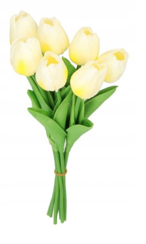 Tulipany Bukiet Tulipanów Kwiaty Gumowe 7gał 34cm