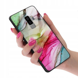 Etui Glass do SAMSUNG S9 PLUS Marmurki Wzory + 9H