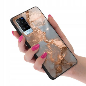 Etui Glass do VIVO X60 Obudowa TOP Pink Nude Wzory
