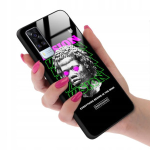 Etui GLASS do VIVO Y51 2020 Obudowa NEONOWE Wzory