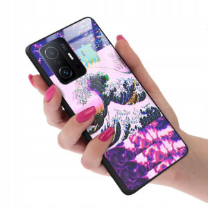 Etui Glass do XIAOMI 11T PRO Case Neonowe Wzory