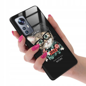 Etui Glass do XIAOMI 12 5G Obudowa Misie Top Wzory