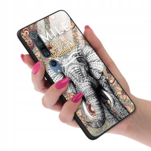 Etui Glass do XIAOMI MI 10 PRO BOHO Pióra Wzory