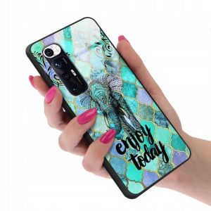 Etui Glass do XIAOMI Mi 10s Case BOHO Pióra Wzory