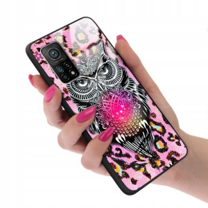 Etui Glass do XIAOMI MI 10T PRO BOHO Pióra Wzory