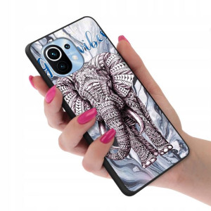 Etui Glass do XIAOMI Mi 11 Case BOHO Leaves Wzory