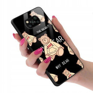 Etui Glass do XIAOMI POCO X3 Bearbrick Case Wzory