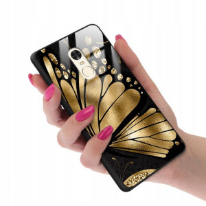 Etui Glass do XIAOMI REDMI NOTE 4X Rose Gold Wzory
