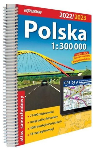 Atlas samochodowy Polska 1:300 000 praca zbiorowa