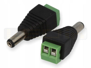 Wtyk DC 2,1x5,5mm z zaciskami montażowym CONDC-T92