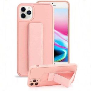 Etui Guma Matowa z Uchwytem do IPHONE 6 RÓŻOWY
