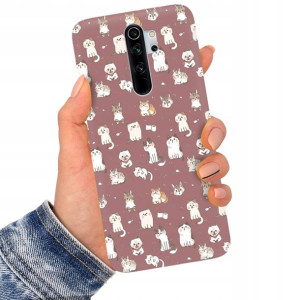 Etui Mat Ciemny Róż do XIAOMI REDMI NOTE 8 PRO Wz