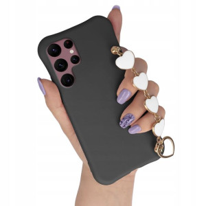 Etui Mat Czar do SAMSUNG S22 ULTRA Łańcuszek Serce
