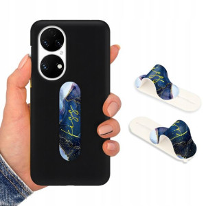 Etui Mat Czarne + Uchwyt do HUAWEI P50 Case Wzory