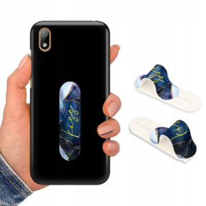 Etui Mat Czarne + Uchwyt do HUAWEI Y5 2019 Wzory