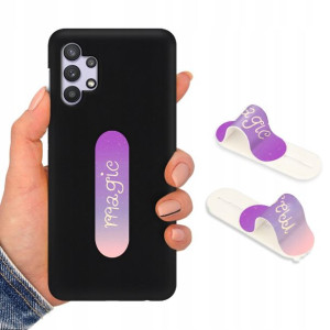 Etui Mat Czarne + Uchwyt do SAMSUNG A32 TOP Wzory