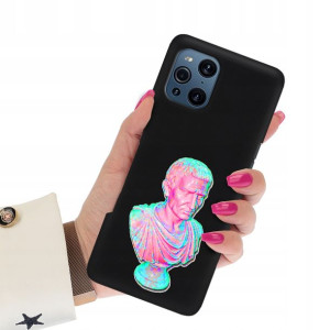 Etui Mat Czarne do OPPO FIND X3 PRO Art Case Wzory