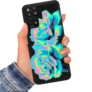 Etui Mat Czarne do XIAOMI REDMI NOTE 11 4G Wzory