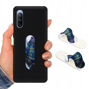Etui Mat Czarne Uchwyt do SONY XPERIA 10 III Wzory