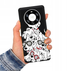 Etui Mat CZARNY do HUAWEI MATE 40 PRO PLUS Wzory