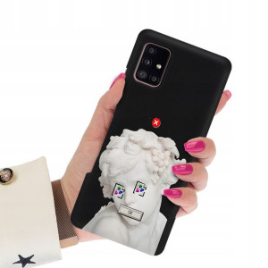 Etui Mat CZARNY do SAMSUNG A51 5G Art Top Wzory