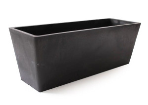 Czarna Prostokątna Donica Z Kompozytu 45x16x16 Cm