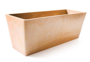 Beżowa Prostokątna Donica Z Kompozytu 45x16x16 Cm