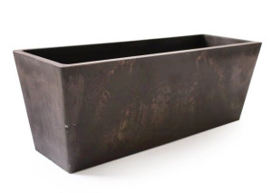 Brązowa Prostokątna Donica Z Kompozytu 45x16x16 Cm