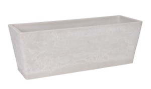 Biała Prostokątna Donica Z Kompozytu 45x16x16 Cm