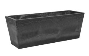 Szara Prostokątna Donica Z Kompozytu 45x16x16 Cm
