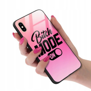 Etui Glass do IPHONE XS MAX Case BOHO Pióra Wzory