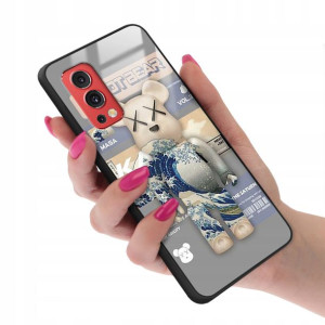 Etui Glass do ONEPLUS NORD 2 Case Bearbrick Wzory