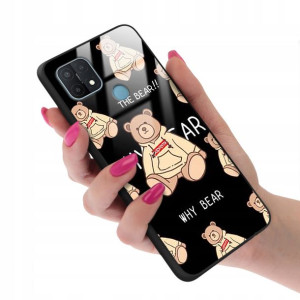 Etui Glass do OPPO A15s Bearbrick Case Top Wzory