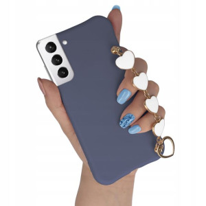 Etui Mat GRANAT do SAMSUNG S21 PLUS Łańcuch Serce