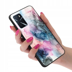 Etui Glass do OPPO A16 Case Marmurki Marble Wzory