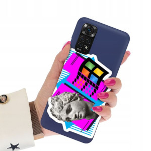 Etui Mat Granat do XIAOMI REDMI NOTE 11 4G Wzory