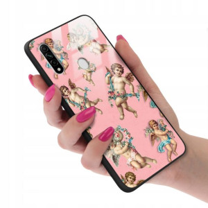 Etui Glass do OPPO A31 Case Aniołki Angel Wzory
