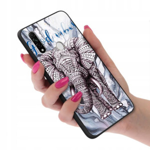Etui Glass do OPPO A31 Case BOHO Leaves Top Wzory