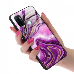 Etui Glass do OPPO A33 Case Marmurki Marble Wzory