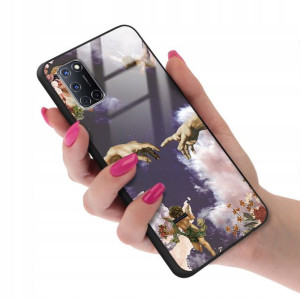 Etui Glass do OPPO A52 Case Aniołki Angel Wzory
