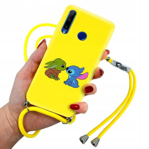 Etui Mat Sznur Żół Do Huawei Honor 20 Lite Wzory