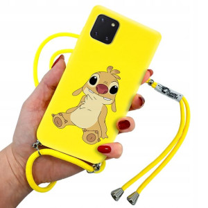Etui Mat Sznur Żółty Do Samsung Note 10 Lite Wzory