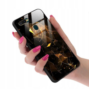 Etui Glass do OPPO A7 Obudowa Case Matrix Wzory
