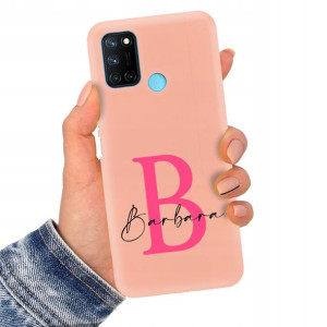 Etui Mat Łosoś do REALME C17 RMX 2103 Imię Wzory