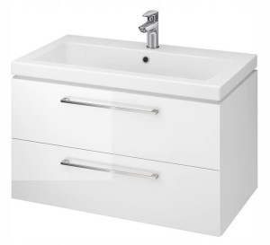 Set umywalka+szafka cersanit biała80 wysoki połysk
