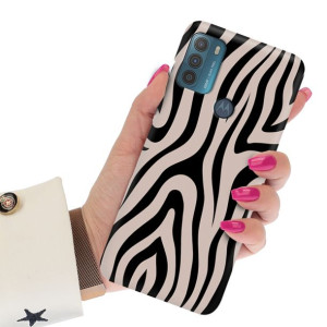 Etui MATOWE CIEM RÓŻ do MOTOROLA G50 Obudowa Wzory
